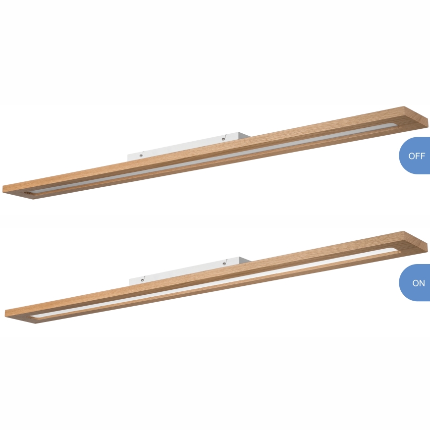 Brilagi - LED RGBW Panel dæmpbart WOODY FRAME LED/34W/230V 11,5x123 cm 2700-6500K eg + fjernbetjening