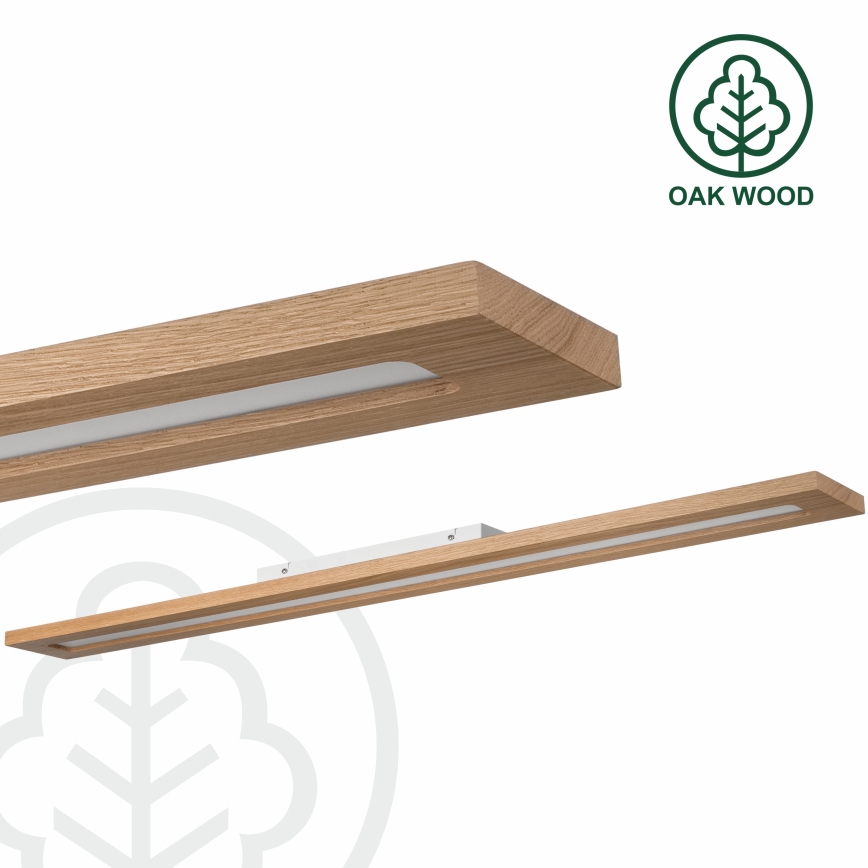 Brilagi - LED RGBW Panel dæmpbart WOODY FRAME LED/34W/230V 11,5x123 cm 2700-6500K eg + fjernbetjening