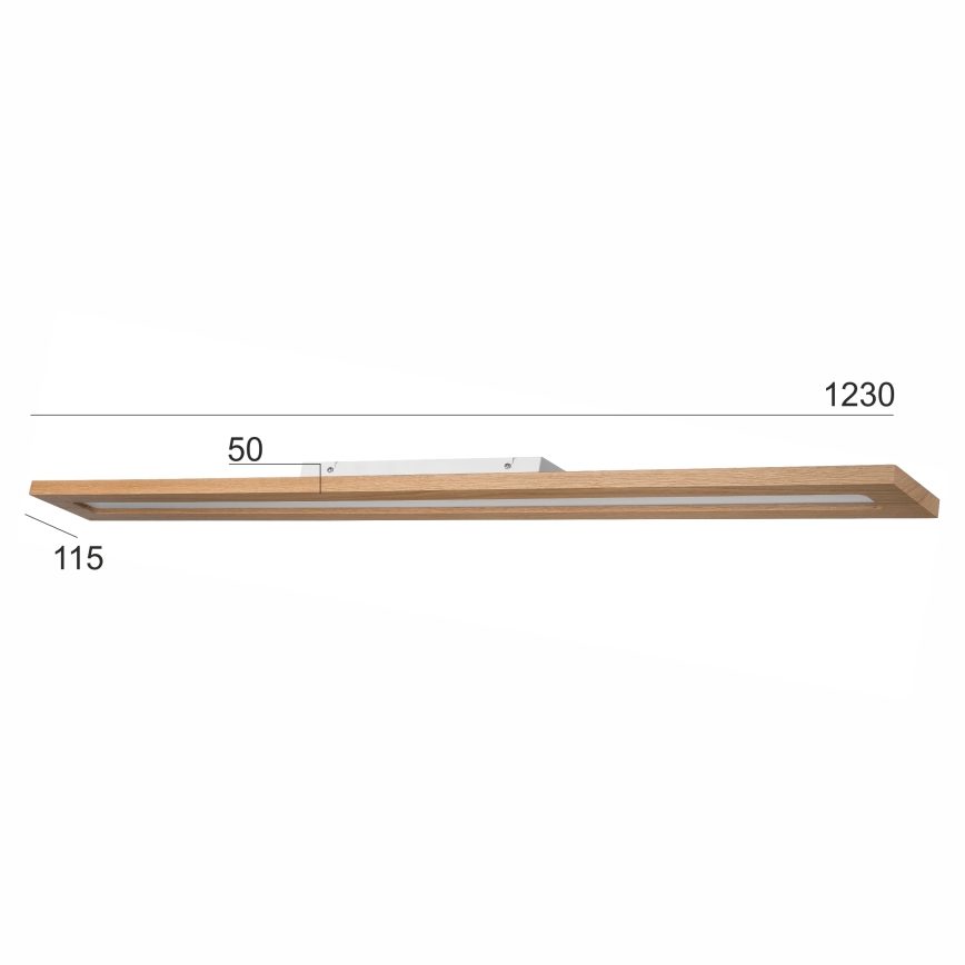 Brilagi - LED RGBW Panel dæmpbart WOODY FRAME LED/34W/230V 11,5x123 cm 2700-6500K eg + fjernbetjening