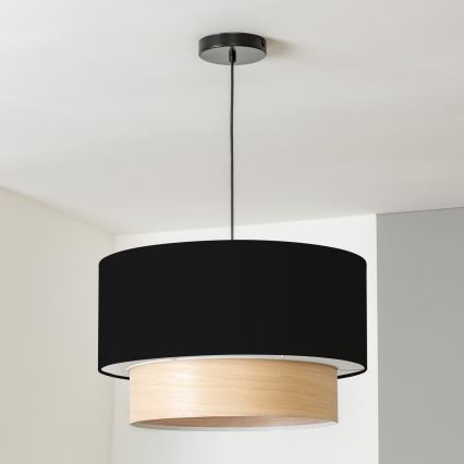 Brilagi - LED-pendel CERIA med wire 1xE27/40W/230V Ø 50 cm sort/beige