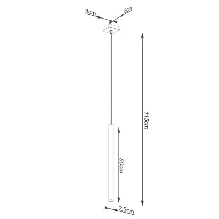 Brilagi - LED pendel DRIFA 1xG9/4W/230V guldfarvet