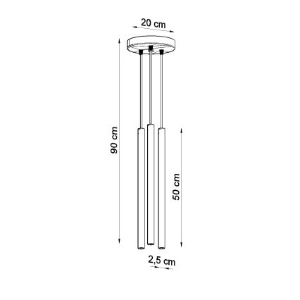 Brilagi -  LED pendel DRIFA 3xG9/4W/230V sort