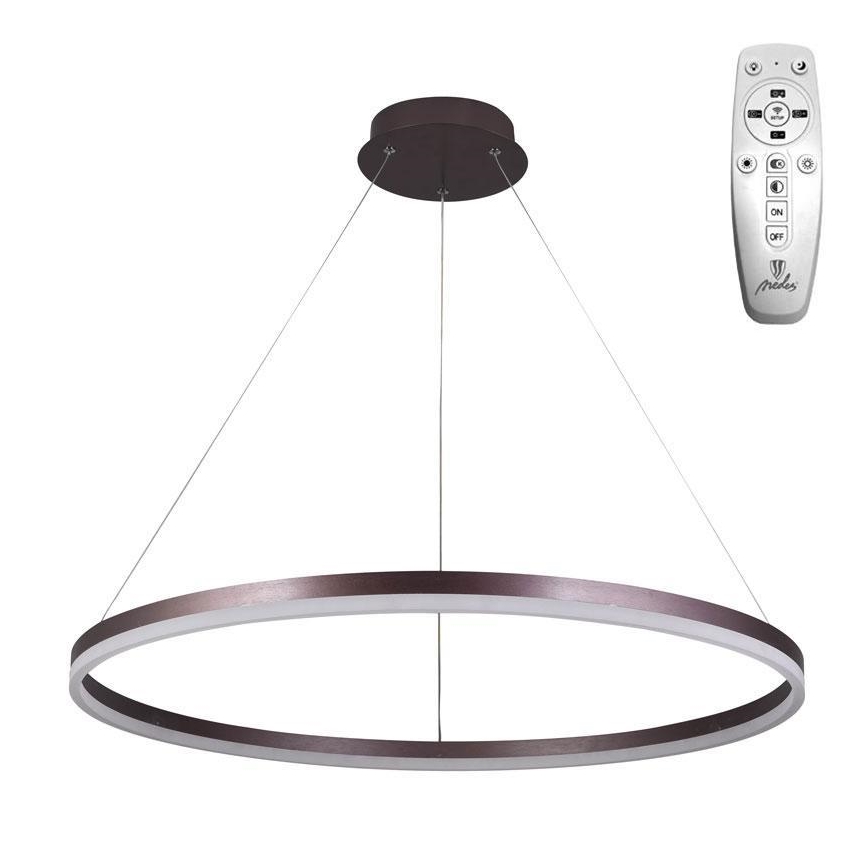Brilagi - LED pendel dæmpbar CIRCLE LED/55W/230V 3000-6500K brun + fjernbetjening