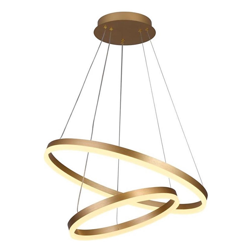 Brilagi - LED pendel dæmpbar CIRCLE LED/70W/230V 3000-6500K guldfarvet + fjernbetjening