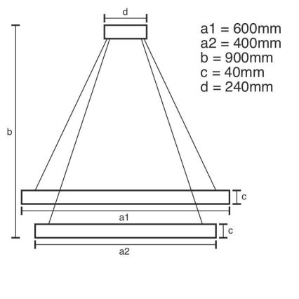 Brilagi - LED pendel dæmpbar CIRCLE LED/70W/230V 3000-6500K guldfarvet + fjernbetjening