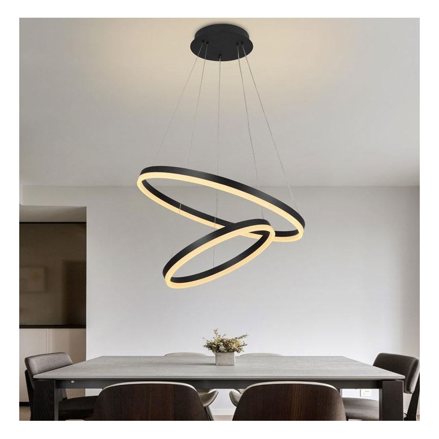 Brilagi - LED pendel dæmpbar CIRCLE LED/70W/230V 3000-6500K sort + fjernbetjening