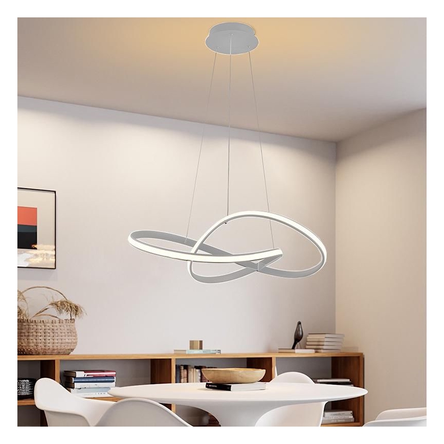 Brilagi - LED pendel dæmpbar COSMOWAVE LED/70W/230V 3000-6500K sølvfarvet + fjernbetjening