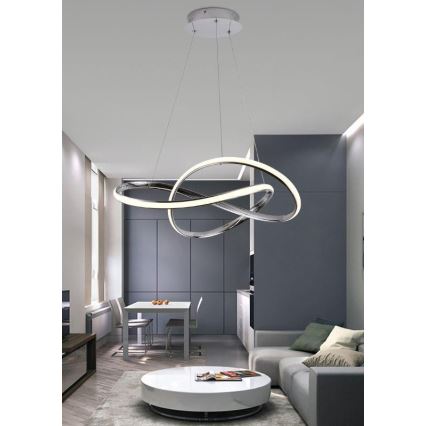Brilagi - LED pendel dæmpbar COSMOWAVE LED/70W/230V krom + fjernbetjening