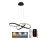Brilagi - LED pendel dæmpbar COSMOWAVE LED/70W/230V sort + fjernbetjening