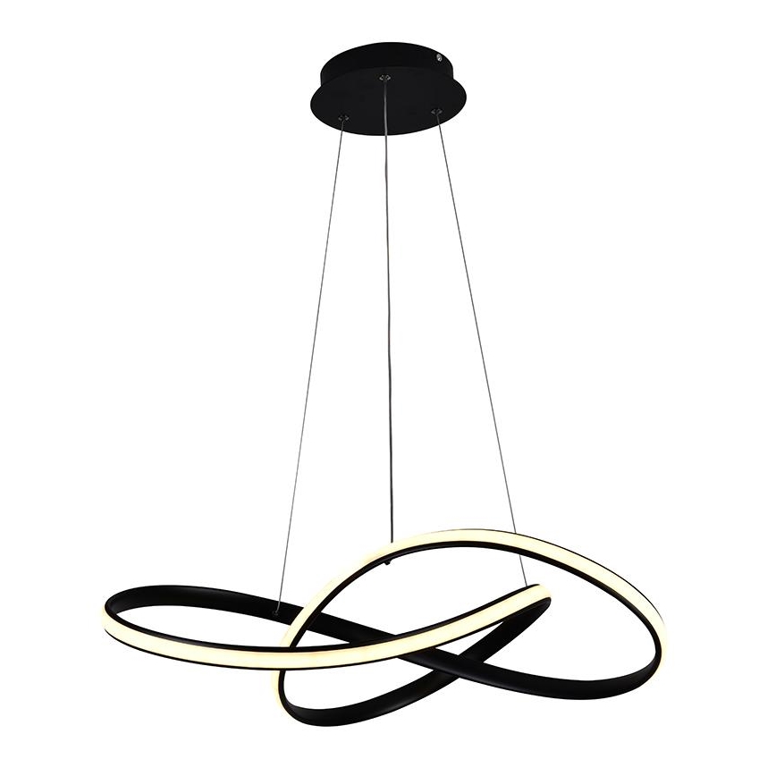 Brilagi - LED pendel dæmpbar COSMOWAVE LED/70W/230V sort + fjernbetjening