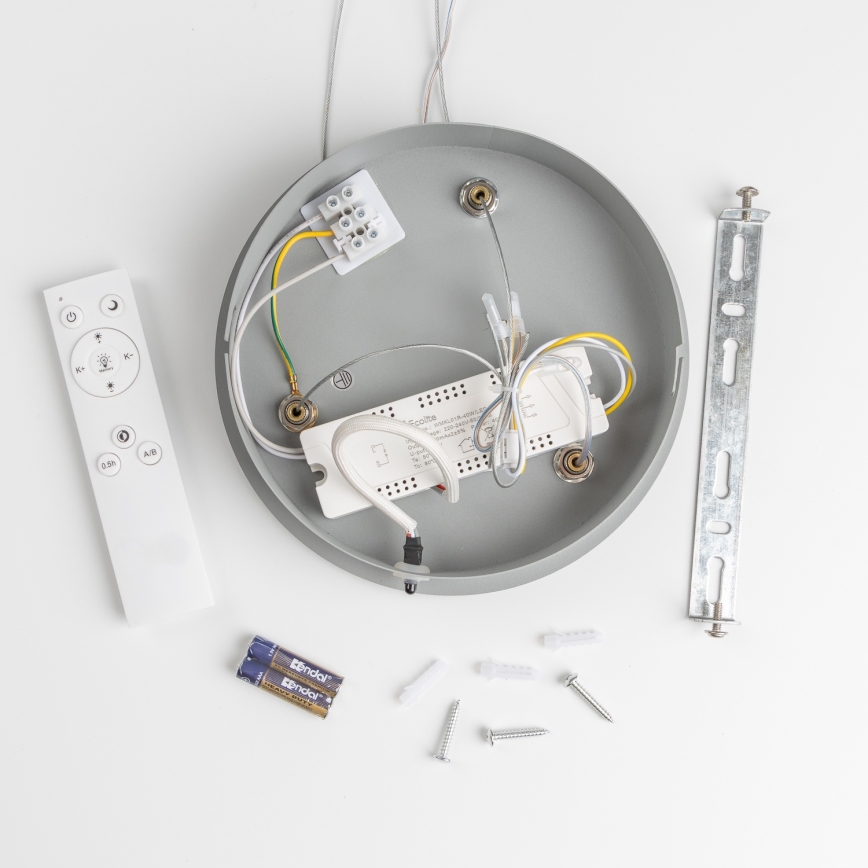 Brilagi - LED pendel dæmpbar FALCON LED/80W/230V 3000-6500K diam. 60 cm grå + fjernbetjening