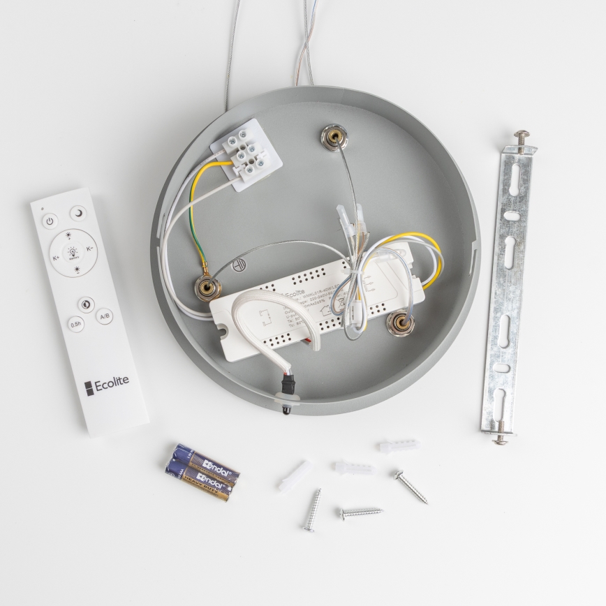 Brilagi - LED pendel dæmpbar FALCON LED/40W/230V 3000-6500K diam. 45 cm grå + fjernbetjening