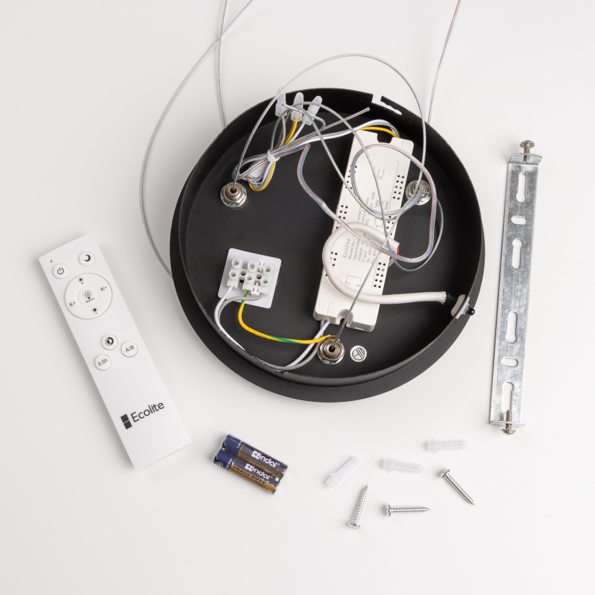 Brilagi - LED pendel dæmpbar FALCON LED/40W/230V 3000-6500K diam. 45 cm sort + fjernbetjening