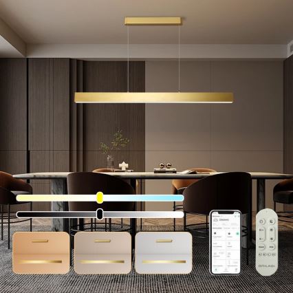Brilagi - LED pendel dæmpbar SLEEKLINE SMART LED/40W/230V 3000-6000K Wi-Fi Tuya guldfarvet + fjernbetjening