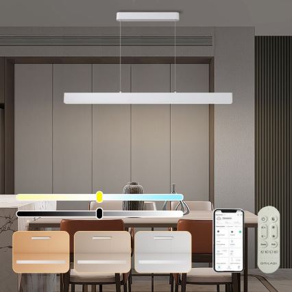 Brilagi - LED pendel dæmpbar SLEEKLINE SMART LED/40W/230V 3000-6000K Wi-Fi Tuya hvid + fjernbetjening