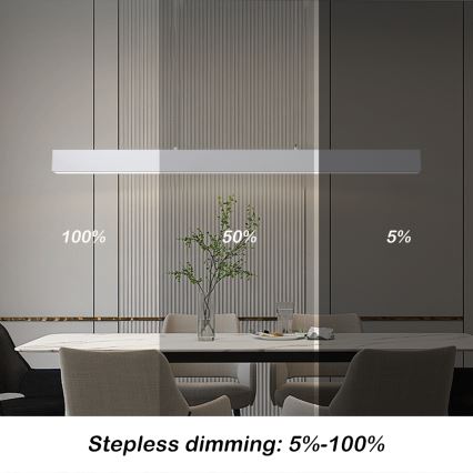 Brilagi - LED pendel dæmpbar SLEEKLINE SMART LED/40W/230V 3000-6000K Wi-Fi Tuya hvid + fjernbetjening