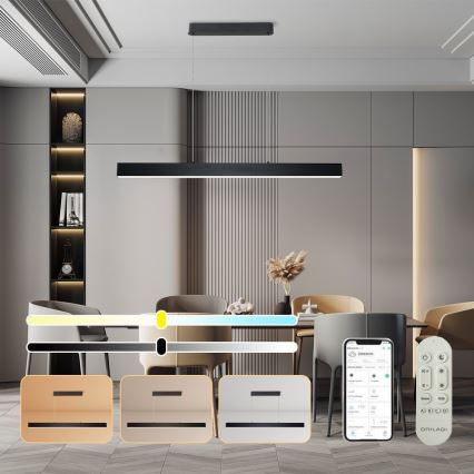 Brilagi - LED pendel dæmpbar SLEEKLINE SMART LED/40W/230V 3000-6000K Wi-Fi Tuya sort + fjernbetjening