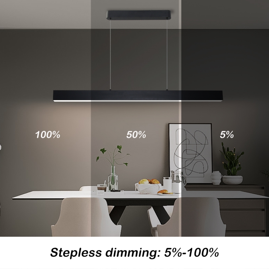Brilagi - LED pendel dæmpbar SLEEKLINE SMART LED/40W/230V 3000-6000K Wi-Fi Tuya sort + fjernbetjening