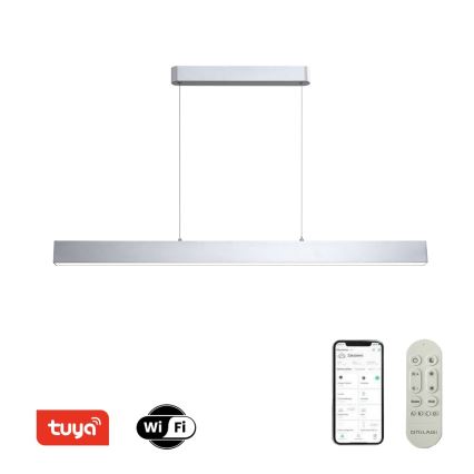 Brilagi - LED pendel dæmpbar SLEEKLINE SMART LED/40W/230V 3000-6000K Wi-Fi Tuya sølvfarvet + fjernbetjening