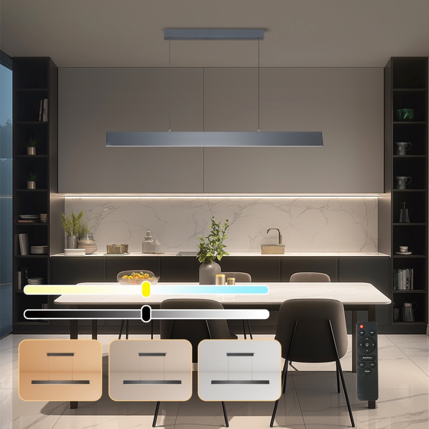 Brilagi - LED pendel dæmpbar SLIMLINE LED/40W/230V 3000-6000K antracit + fjernbetjening
