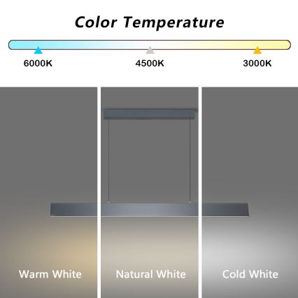 Brilagi - LED pendel dæmpbar SLIMLINE LED/40W/230V 3000-6000K antracit + fjernbetjening