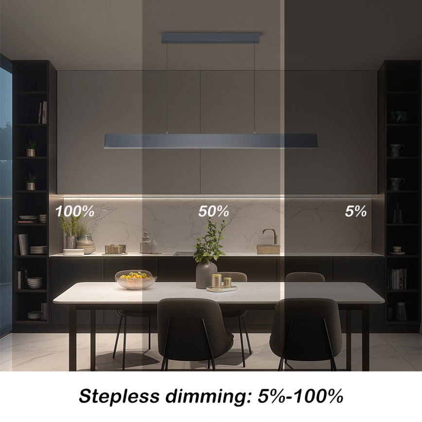 Brilagi - LED pendel dæmpbar SLIMLINE LED/40W/230V 3000-6000K antracit + fjernbetjening