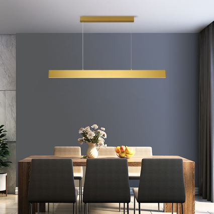 Brilagi - LED pendel dæmpbar SLIMLINE LED/40W/230V 3000-6000K guldfarvet + fjernbetjening