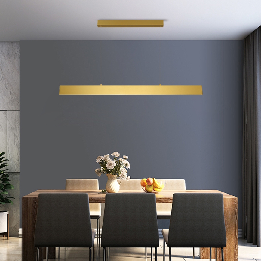 Brilagi - LED pendel dæmpbar SLIMLINE LED/40W/230V 3000-6000K guldfarvet + fjernbetjening