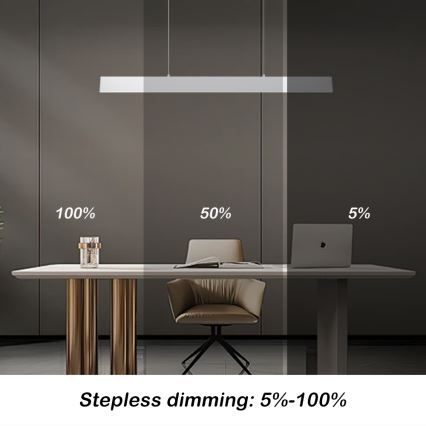 Brilagi - LED pendel dæmpbar SLIMLINE LED/40W/230V 3000-6000K hvid + fjernbetjening