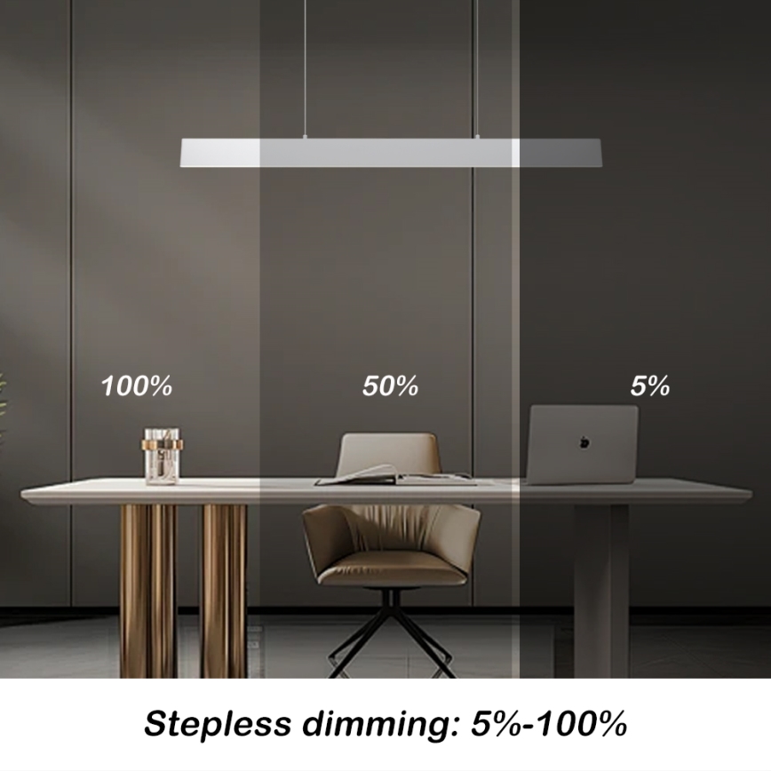 Brilagi - LED pendel dæmpbar SLIMLINE LED/40W/230V 3000-6000K hvid + fjernbetjening