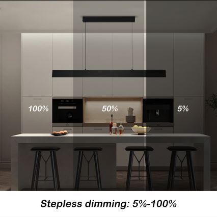Brilagi - LED pendel dæmpbar SLIMLINE LED/40W/230V 3000-6000K sort + fjernbetjening