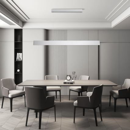 Brilagi - LED pendel dæmpbar SLIMLINE LED/40W/230V 3000-6000K sølvfarvet + fjernbetjening