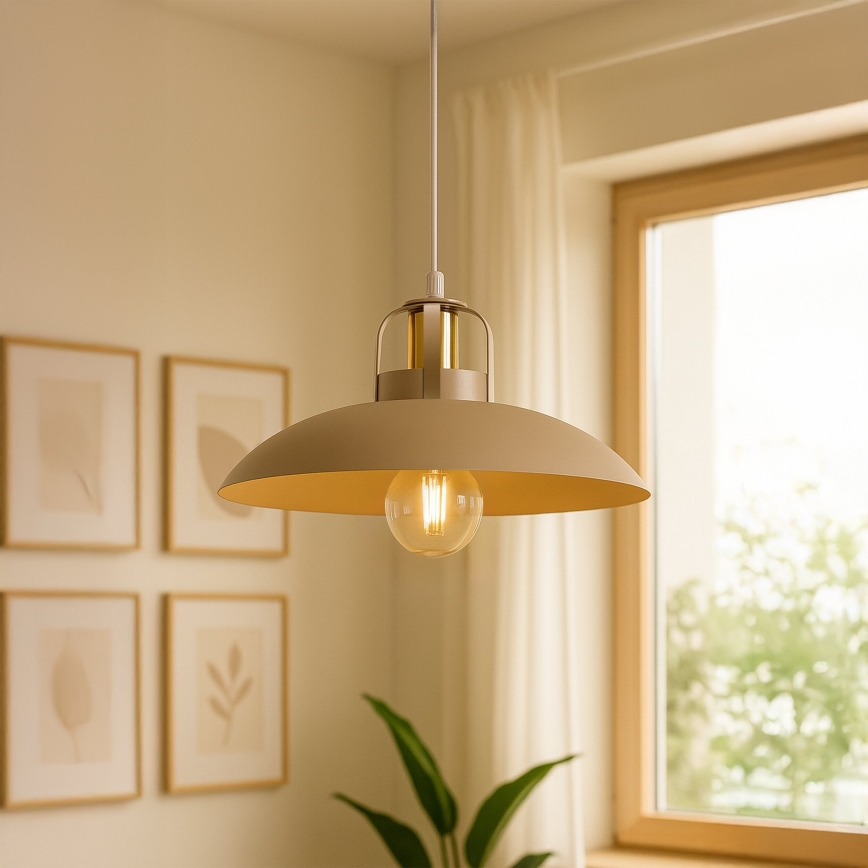 Brilagi - LED Pendel FLAMENGO 1xE27/60W/230V beige