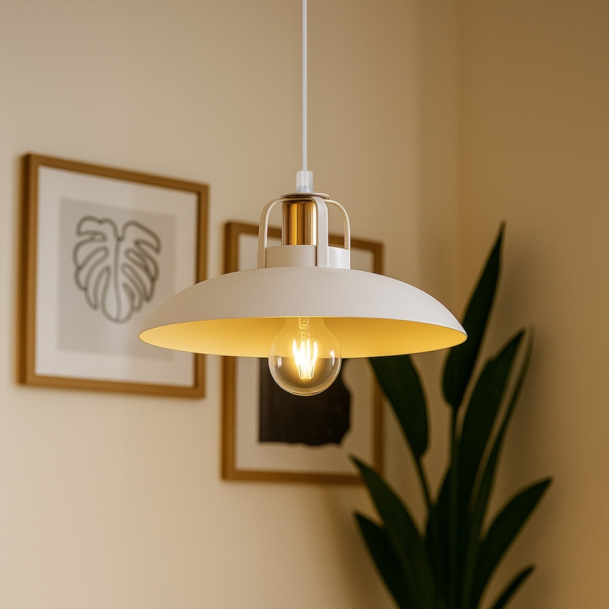 Brilagi - LED Pendel FLAMENGO 1xE27/60W/230V hvid