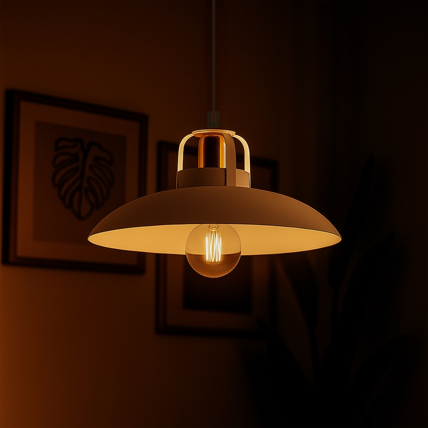 Brilagi - LED Pendel FLAMENGO 1xE27/60W/230V hvid