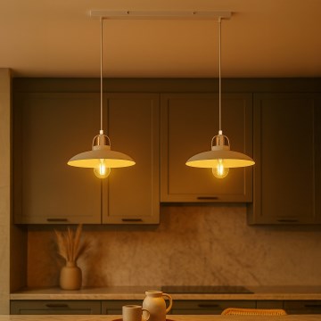 Brilagi - LED Pendel FLAMENGO 2xE27/60W/230V hvid