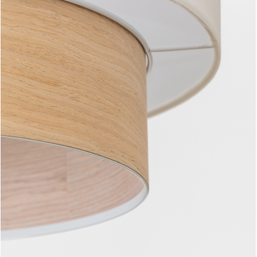 Brilagi - LED-pendel i wireophæng CERIA 1xE27/40W/230V Ø 50 cm hvid/beige