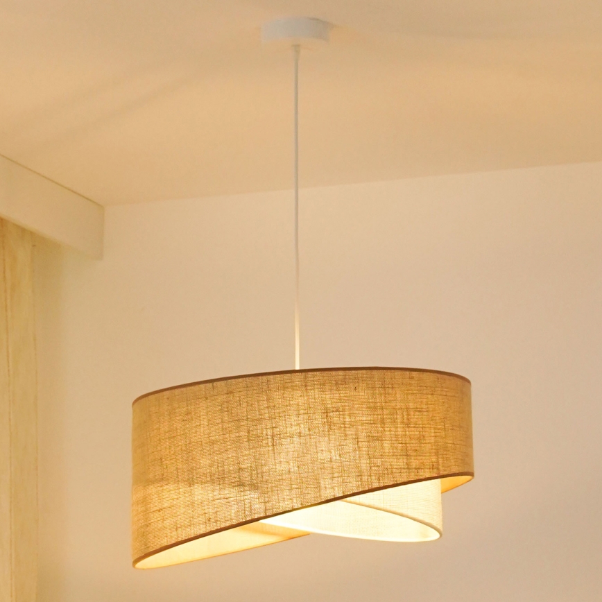 Brilagi - LED pendel LYRA 1xE27/15W/230V beige/cremefarvet