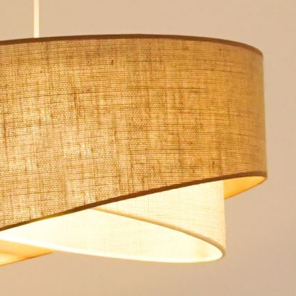 Brilagi - LED pendel LYRA 1xE27/15W/230V beige/cremefarvet