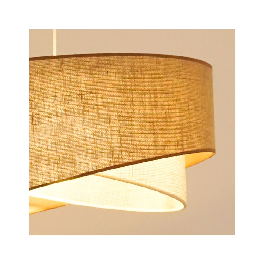 Brilagi - LED pendel LYRA 1xE27/15W/230V beige/cremefarvet