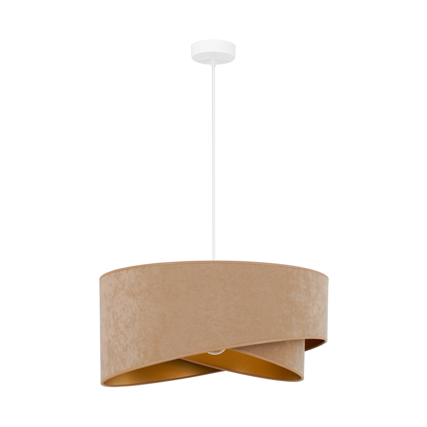 Brilagi - LED pendel LYRA 1xE27/15W/230V brun/guldfarvet