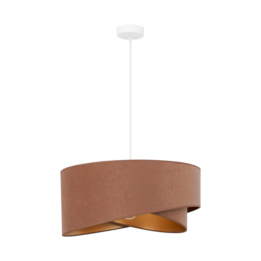 Brilagi - LED pendel LYRA 1xE27/15W/230V brun/guldfarvet