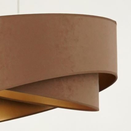 Brilagi - LED pendel LYRA 1xE27/15W/230V brun/guldfarvet