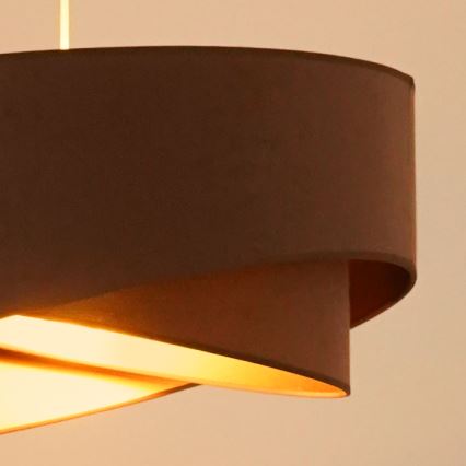Brilagi - LED pendel LYRA 1xE27/15W/230V brun/guldfarvet
