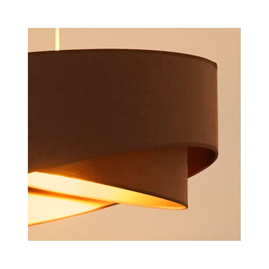 Brilagi - LED pendel LYRA 1xE27/15W/230V brun/guldfarvet
