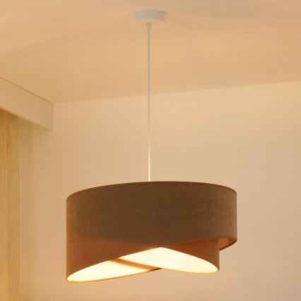 Brilagi - LED pendel LYRA 1xE27/15W/230V brun/hvid