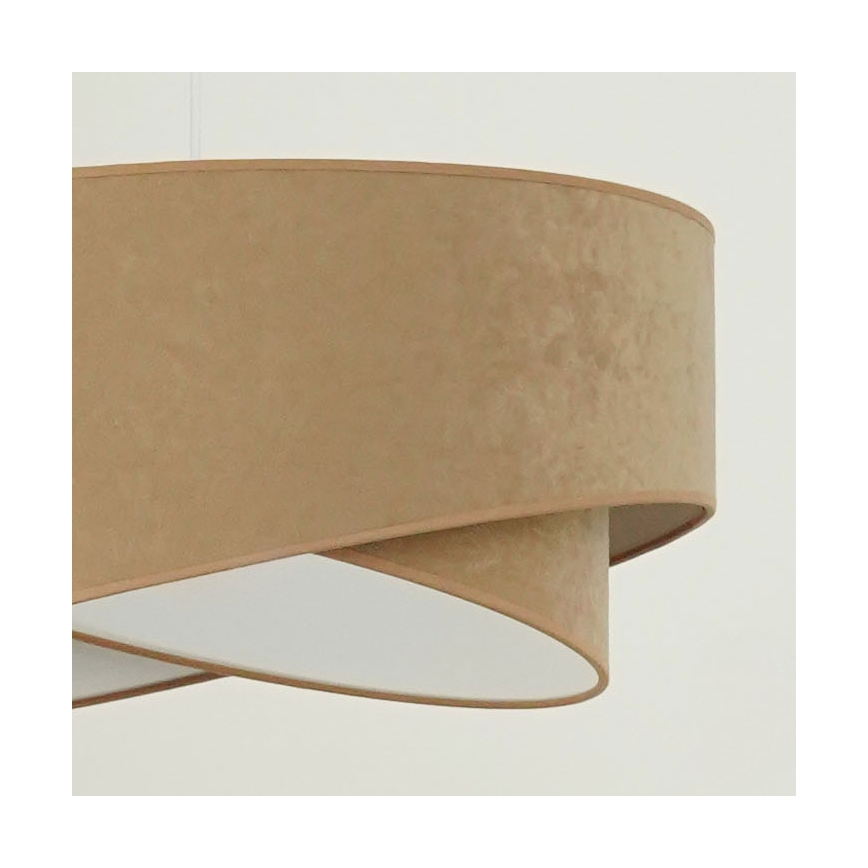 Brilagi - LED pendel LYRA 1xE27/15W/230V brun/hvid