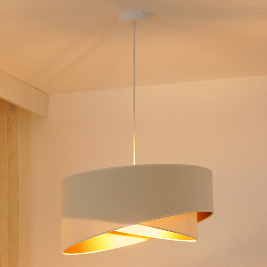 Brilagi - LED pendel LYRA 1xE27/15W/230V cremefarvet/hvid