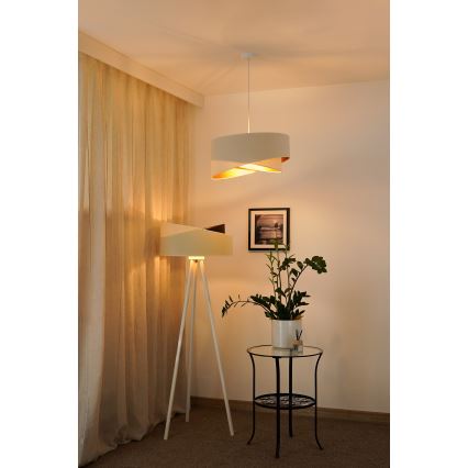 Brilagi - LED pendel LYRA 1xE27/15W/230V cremefarvet/hvid
