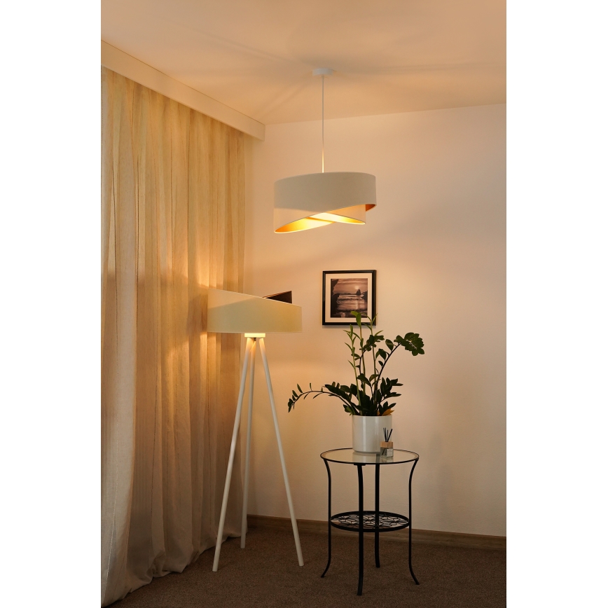 Brilagi - LED pendel LYRA 1xE27/15W/230V cremefarvet/hvid